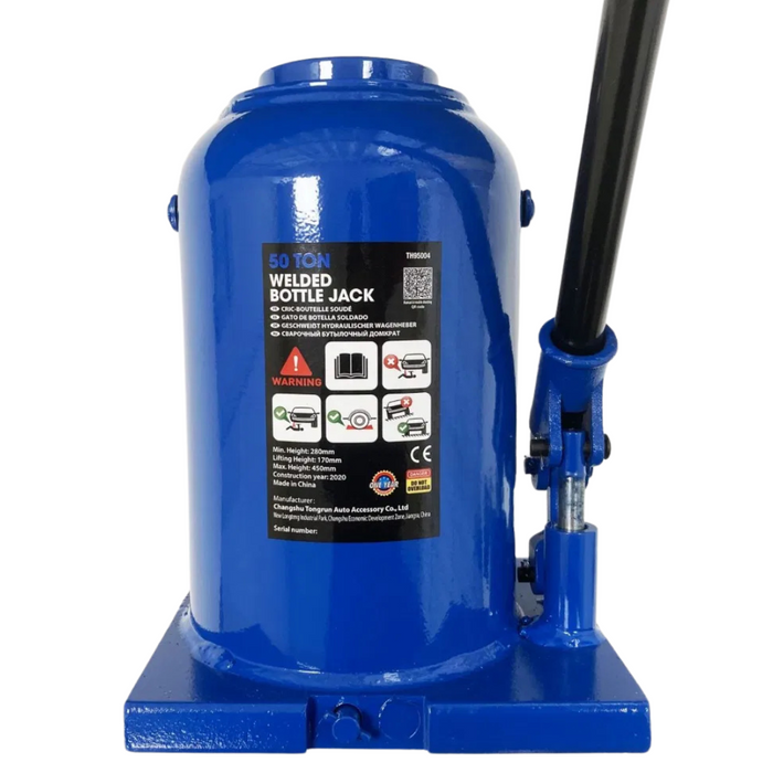 Toolzone 50 Ton Hydraulic Bottle Jack (300 - 480mm)