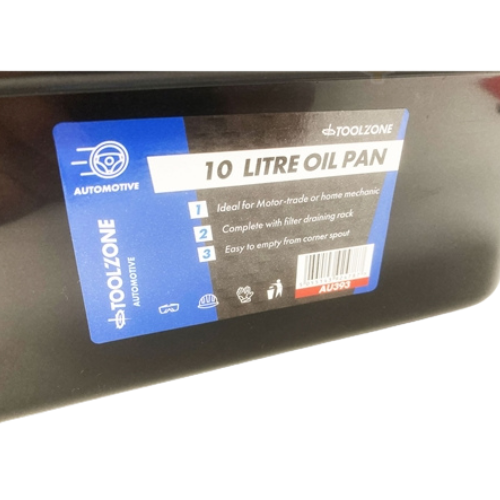 Toolzone 10L Square Oil Pan With Drainer Insert