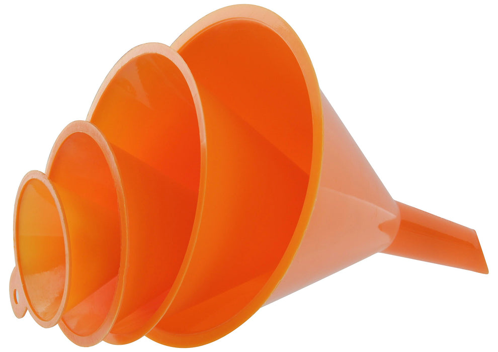 Toolzone 4pc Small Funnel Set (50, 75, 100, 110mm)