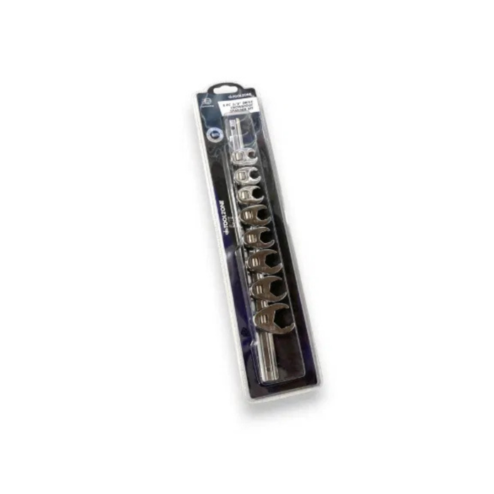 Toolzone 8pc 3/8'' Crowsfoot Spanner Set (10 - 22mm)