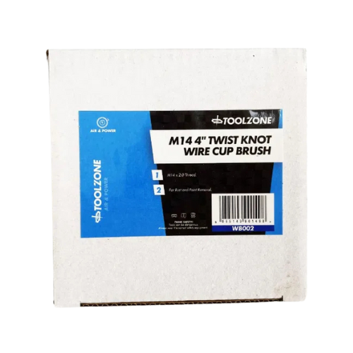 Toolzone 100mm Twist Knot Wire Cup Brush (M14 Thread)