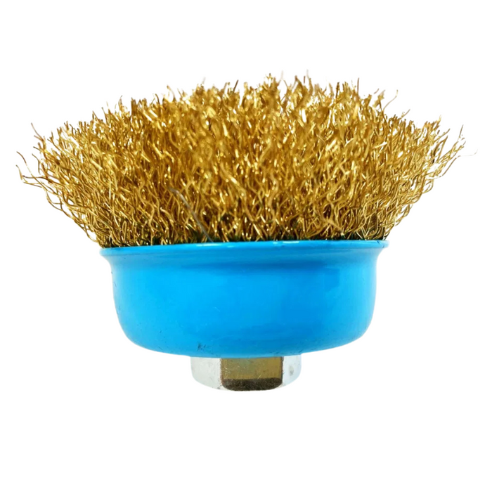 Toolzone 65mm Crimped Wire Cup Brush (M14 Thread)