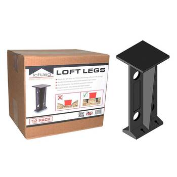 loft leg insulation spacers beside a box on a white background