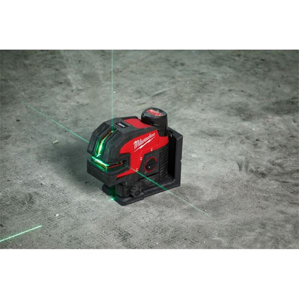 Milwaukee M12CLL4P-301C M12 Cross Line with 4 Points Laser, 1x Track Clip, 1x Target Plate (1x3Ah)