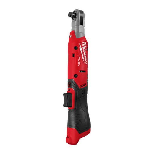 Red and black Milwaukee ratchet on a white background