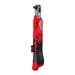 Red and black Milwaukee ratchet on a white background