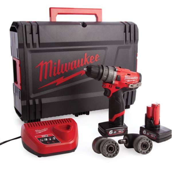 Milwaukee M12FPDXKIT-602X FUEL™ 4-in-1 Drill (x2 6Ah)
