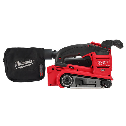 MILWAUKEE BELT SANDER ON WHITE BACKGROUND