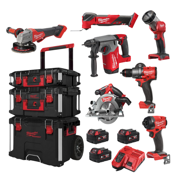 Milwaukee M18FPP8B-503P M18 8 Piece Packout Kit (3x5Ah)