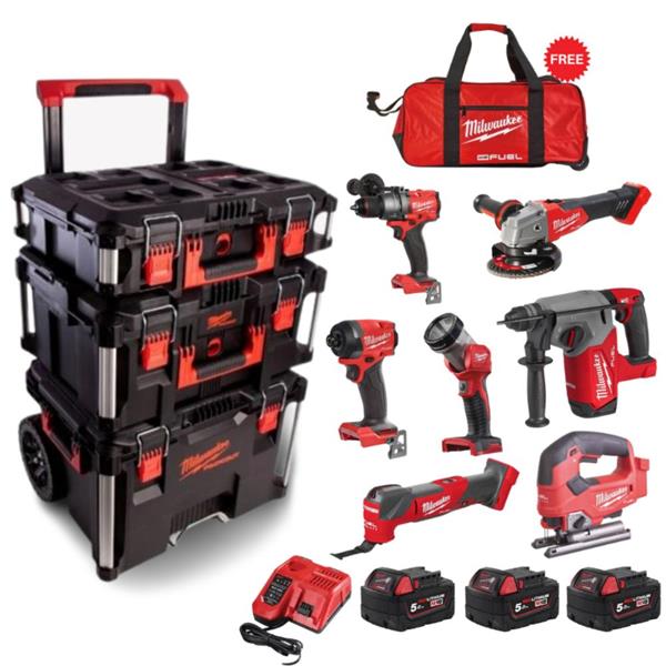 milwaukee 7 piece power tool kit