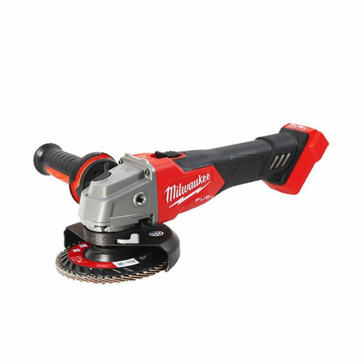 Milwaukee angle grinder on a white background