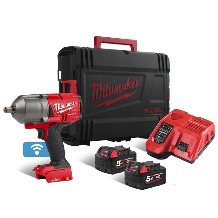 Milwaukee M18ONEFHIWF12-502X 1/2'' Impact Wrench (x2 5Ah)