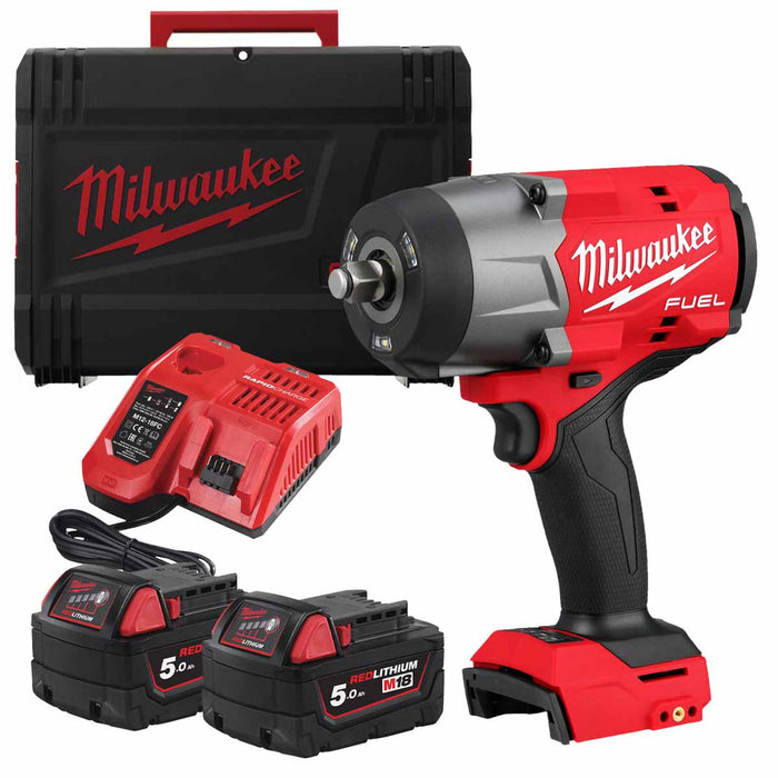 NEW Milwaukee M18 FHIW2F12-502X 1/2'' Impact Wrench (x2 5Ah)