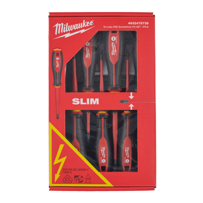 Milwaukee 4932478739 7pc 1000V VDE Screwdriver Set