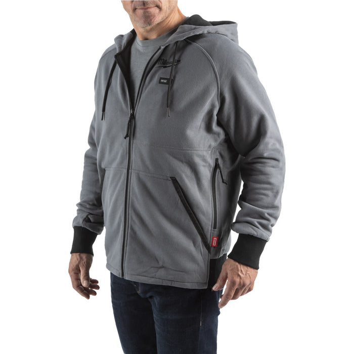 Milwaukee M12HHGREY4-0 Grey Heated Hoodie (Bare) Large