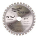 Circular saw blade with Milwaukee branding on a white background