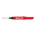 Red Milwaukee marker pen on a white background