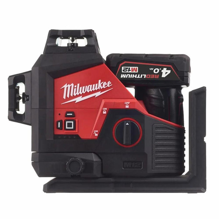 Milwaukee M123PL-401C 12V Green 360° 3 Plane Laser (1x4Ah)