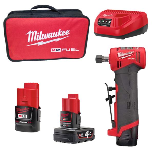 Milwaukee M12FDGA-442B Cordless Die Grinder (x1 2Ah & 4Ah)