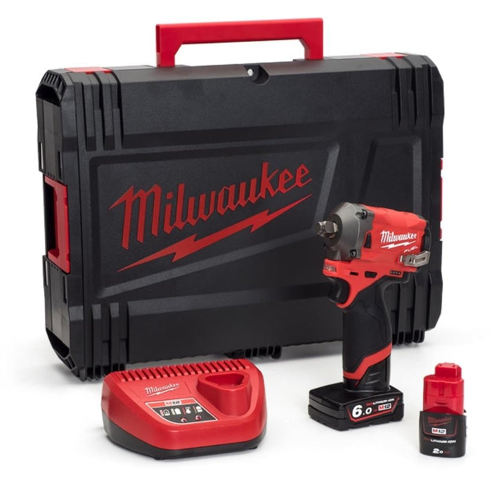 Milwaukee M12FIWF12-622X Fuel 1/2" Impact Wrench (2Ah/6Ah)