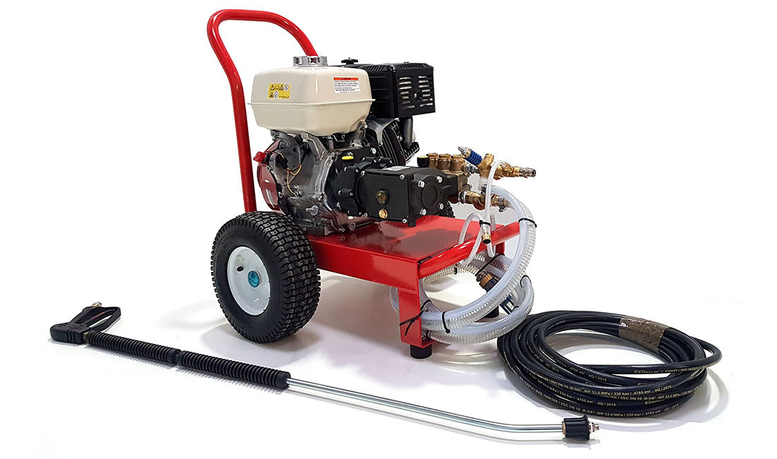 Honda 13HP P200F Washer w/ Hawk Pump (3,000psi) Red Frame