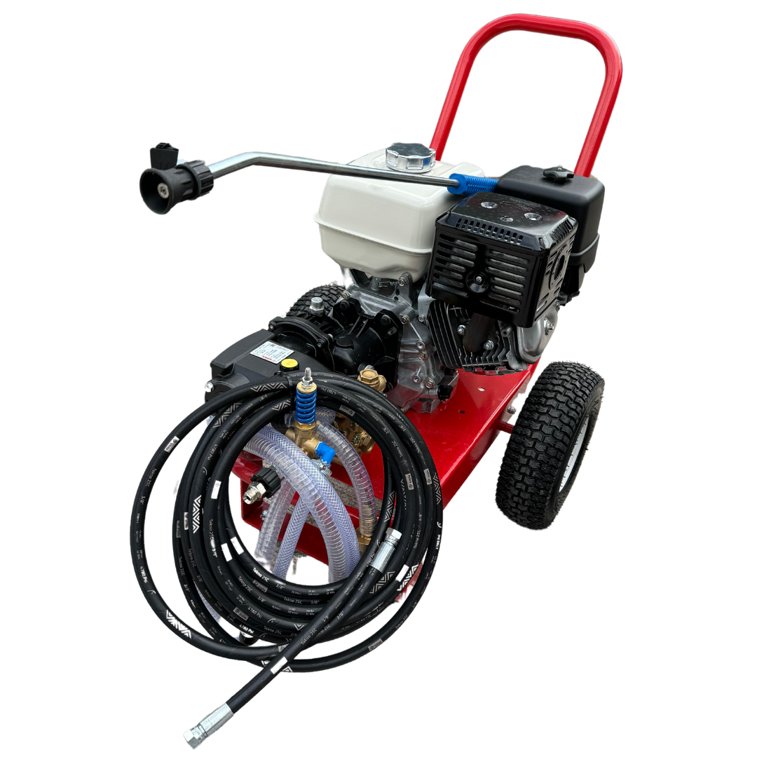 Honda 13HP P200F Washer w/ Hawk Pump (3,000psi) Red Frame — Mallow Tools