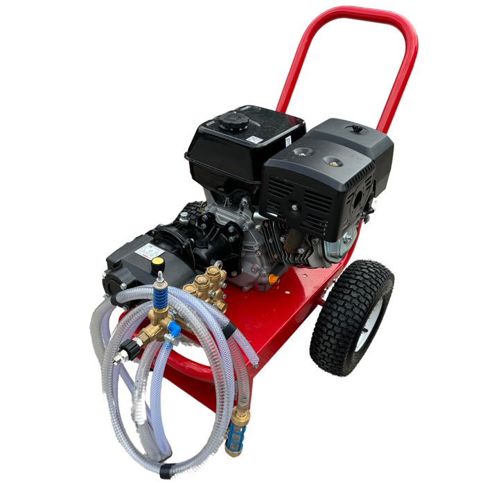 Loncin 14HP P200 Petrol Power Washer with Hawk Pump (3,000psi) Red Frame