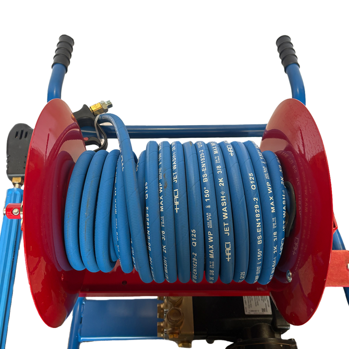 Honda 13HP P200F Washer w/ Hawk Pump w/ 20M Reel (3,000psi) Blue Frame