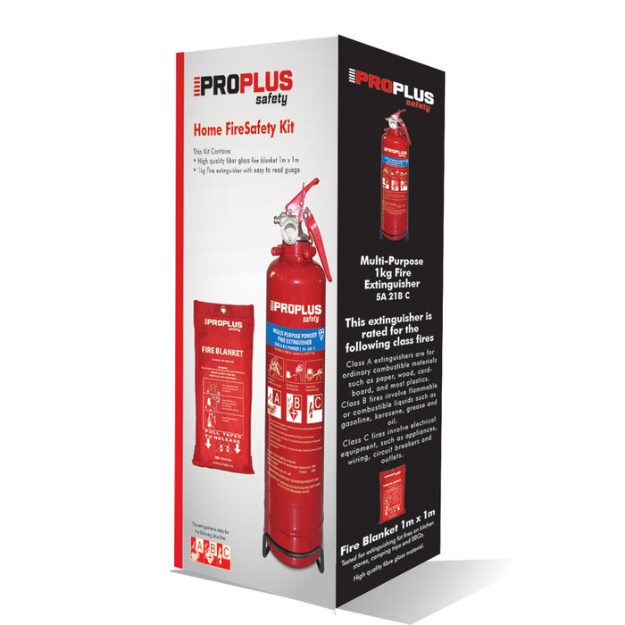 Proplus Fire Safety Kit (Fire Blanket & Extinguihser)