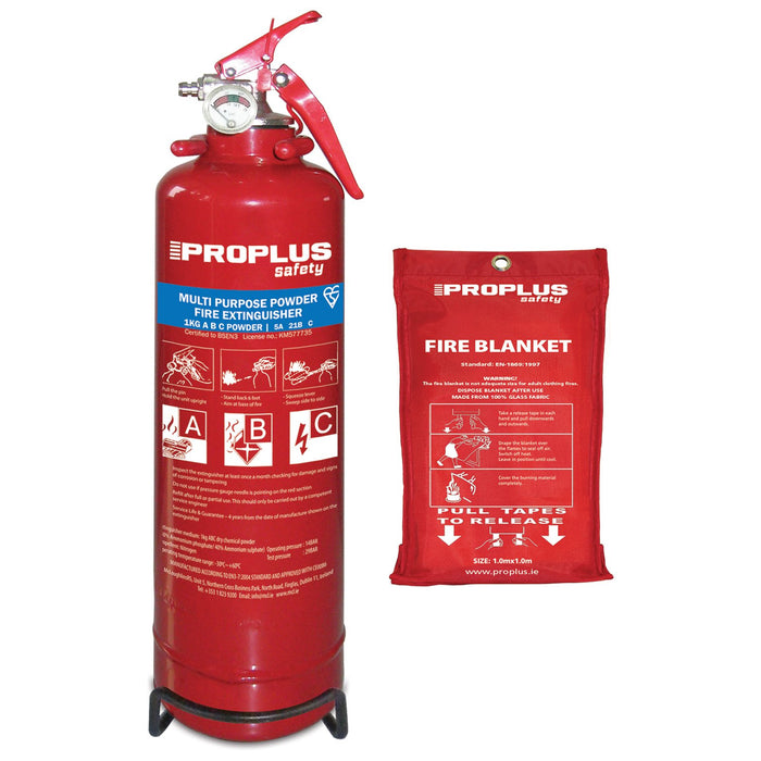 Proplus Fire Safety Kit (Fire Blanket & Extinguihser)