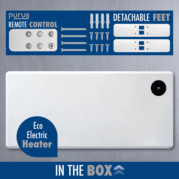 Purus Eco 2000w WIFI Electric Radiator Panel Room Heater Wall Mounted
