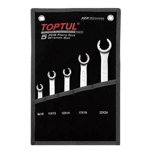 toptul 5pc spanner set in holder