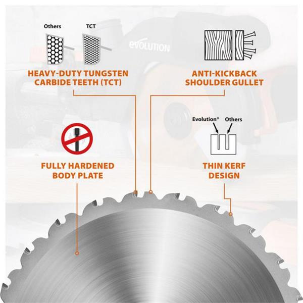 Evolution R210TCT-24MS 210mm Multi-Material 24T Blade