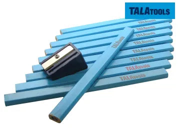 Tala 10pc Carpenters Pencils c/w Sharpener