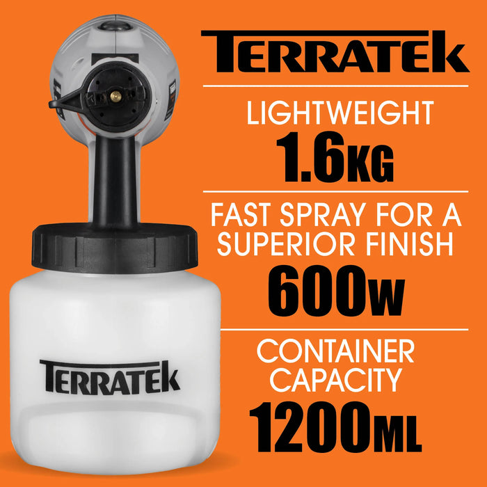 Terratek TPS600 Paint Sprayer 600w DIY Electric Spray Gun