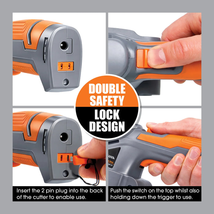 Terratek Cordless Hedge Trimmer | 7.2V 2-in-1 Battery Hedge Cutter