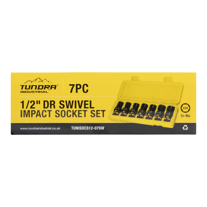 Tundra 7pc 1/2'' Drive Swivel Impact Socket Set (15 - 22mm)