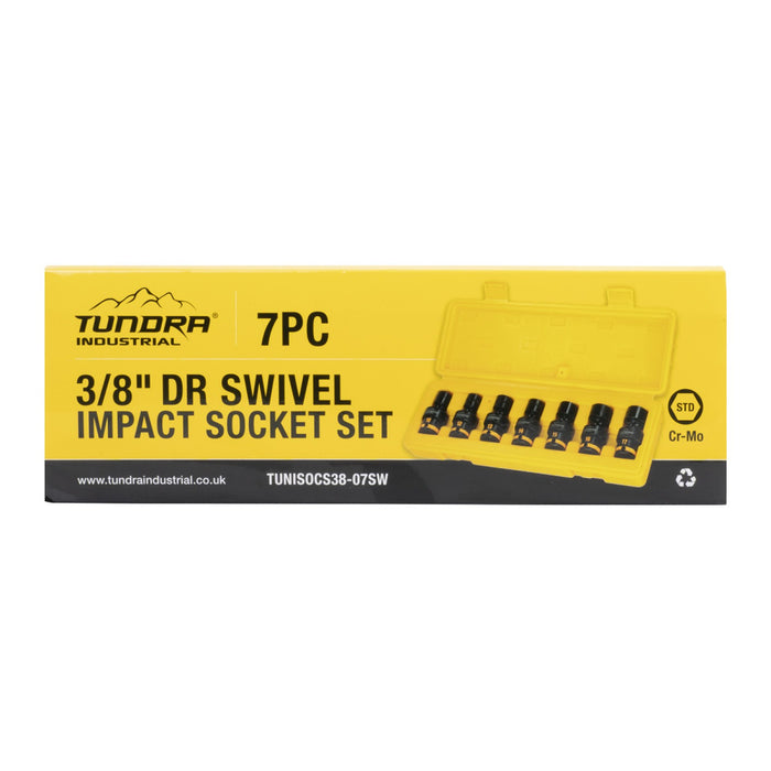Tundra 7pc 3/8'' Drive Swivel Impact Socket Set (10 - 17mm)