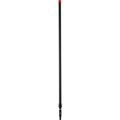Black telescopic pole with red top on a white background