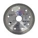 A circular diamond wet cutting disc with a textured gray metallic rim and a central hole, featuring the VIRES brand logo and product specifications printed on it, set against a plain white background.