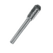 A metallic rotary burr bit with a solid cylindrical shank and a multi-toothed cutting head, shown on a plain white background.
