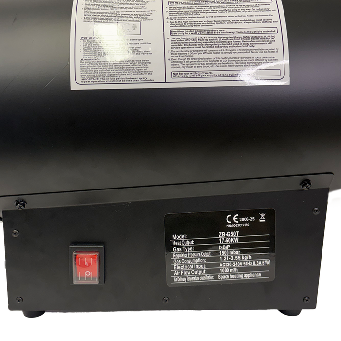 GT Series G50T 50Kw Variable Heat Propane Gas Heater (170,000 BTU)