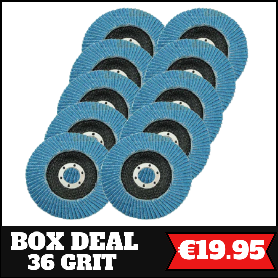 Box Deal - x10 115mm Zirconium Oxide Flap Disc (36 Grit)