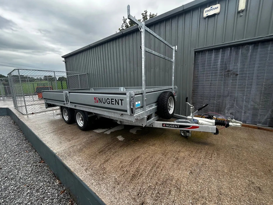 Nugent Flatbed 14ft 1'' x 6ft 7'' Twin Axle c/w Dropsides