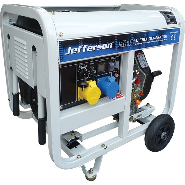 Jefferson 6.3Kva/ 5Kw Diesel Generator (Electric Start)