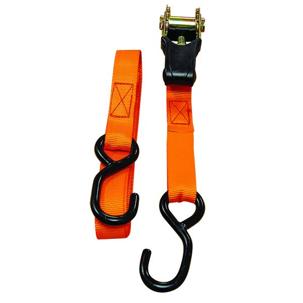 Jefferson 3.5M x 25mm Orange Ratchet Strap Set (2pc)