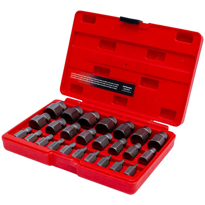 Jefferson 25pc Multi Spline Screw Extractor Set