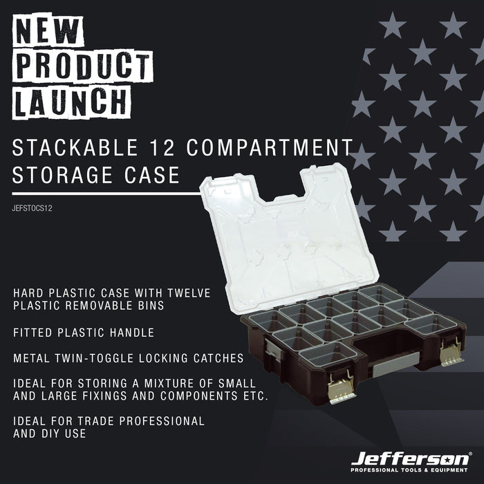 Jefferson 12 Compartment Professional Stackable Organiser (2 Pack)