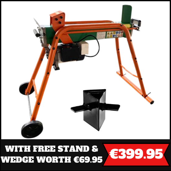 6 Ton Horizontal Electric Log Splitter /w FREE Stand & Wedge