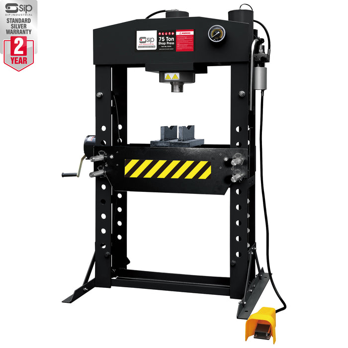 SIP 75 Ton Professional Hydraulic Bearing Press (Manual/Air)